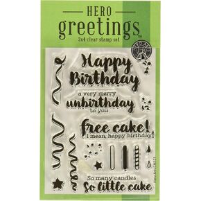 Hero Arts CG851 Cling Stamps, Birthday Balloons Bold Prints