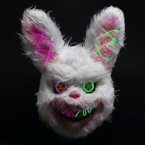 قناع هالوين مخيف قناع أرنب أرنب قناع دمي قطيفة رأس حيوان ، قناع مخيف لحفلات الهالوين التنكرية in Kuwait