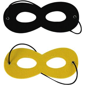 Beacone 2pcs Hero Felt Eye Masks for Kids Role Playing Half Masks Halloween Costumes Birthday Party Dress up