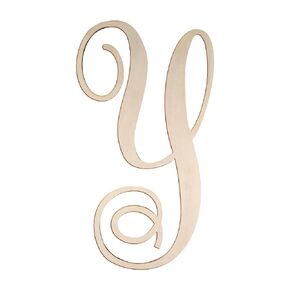 Cursive Wooden Letters A for Wall Decor 14 Inch Large Wooden Letters Unfinished Monogram Wood Letter Crafts Alphabet Sign Cutouts for DIY Painting Door Hanger (A)