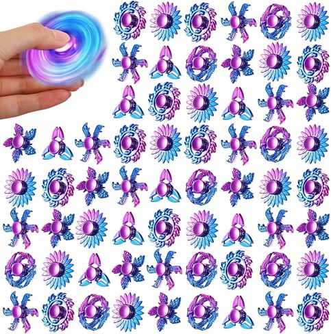 Woanger 72 Pcs Fidget Spinners Sensory Spinner Toy High Speed Hand Spinner Cool Fidget Toys ADHD Anxiety Stress Relief Reducer for Adults Boys Girls Goodie Bag Stuffers Classroom Prizes Gift, 6 Styles in Saudi Arabia
