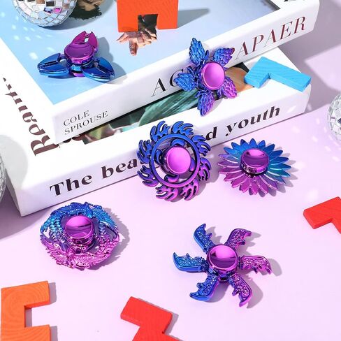 Woanger 72 Pcs Fidget Spinners Sensory Spinner Toy High Speed Hand Spinner Cool Fidget Toys ADHD Anxiety Stress Relief Reducer for Adults Boys Girls Goodie Bag Stuffers Classroom Prizes Gift, 6 Styles in Saudi Arabia