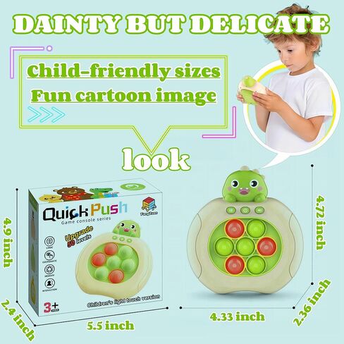 2 Pc New Speed Push Handheld Game Machine-Fidget Console,Quick Push Light Up Pop Game for Adults and Kids,Music Whack A Mole Stress Relief Fidget Toys,Squeeze Poppet Sensory Push Pop Bubble Toy (2 Ct) in Kuwait