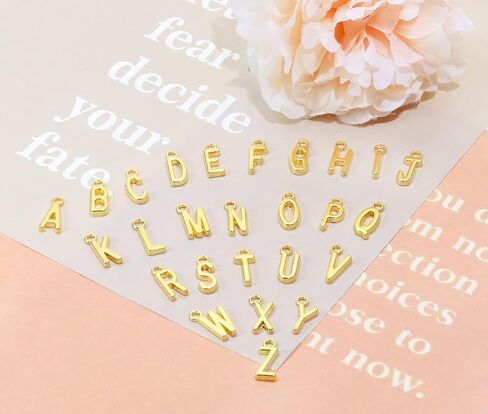 Shapenty 4 Sets Alloy Metal A-Z Alphabet Letter Charms Spacer Beads for DIY Craft Bracelet Wristbands Necklace Choker Keychain Jewelry Making Finding, 4pcs of Each Letter, 104PCS (Antique Silver) in Saudi Arabia