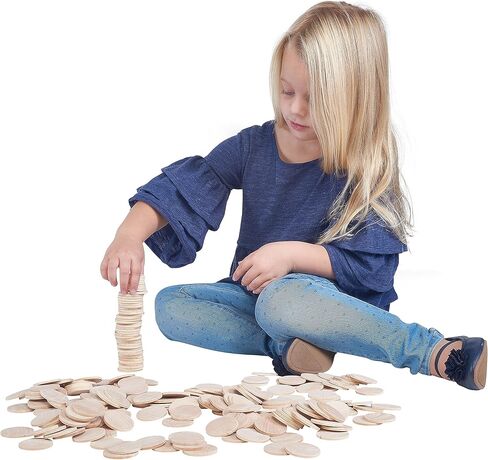 دوائر دائرية غير منتهية من الخشب الطبيعي للفنون والحرف 1.5 بوصة (250 قطعة) من Dragon Drew in Kuwait