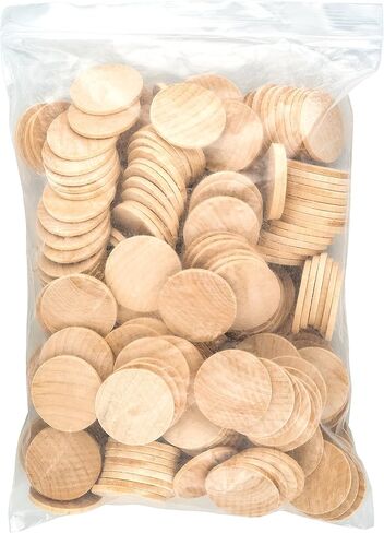 دوائر دائرية غير منتهية من الخشب الطبيعي للفنون والحرف 1.5 بوصة (250 قطعة) من Dragon Drew in Kuwait