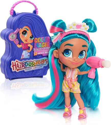Hairdorables Collectible Doll Color Magic Blow Dry Besties Series 6, styles and case colors may vary, each sold separately, Kids Toys for Ages 3 Up by Just Play in Saudi Arabia