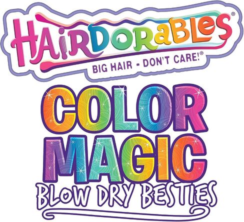 Hairdorables Collectible Doll Color Magic Blow Dry Besties Series 6, styles and case colors may vary, each sold separately, Kids Toys for Ages 3 Up by Just Play in Saudi Arabia