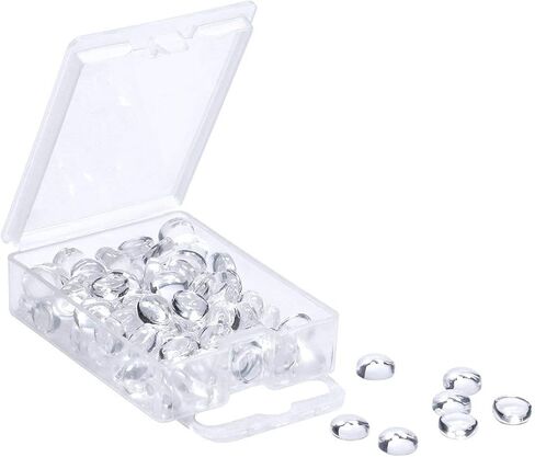 Shapenty Clear Round Glass Dome Tiles Cabochons Charms Bulk Small Flat Back Imitation Gemstone for Cameo Photo Pendant Necklace Bracelet Earring Ring Keychain DIY Craft Jewelry Making,100PCS (6MM) in Saudi Arabia