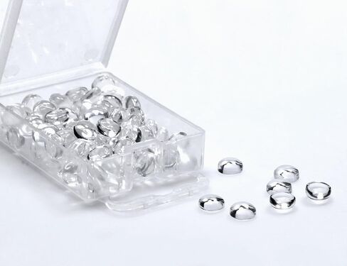 Shapenty Clear Round Glass Dome Tiles Cabochons Charms Bulk Small Flat Back Imitation Gemstone for Cameo Photo Pendant Necklace Bracelet Earring Ring Keychain DIY Craft Jewelry Making,100PCS (6MM) in Saudi Arabia