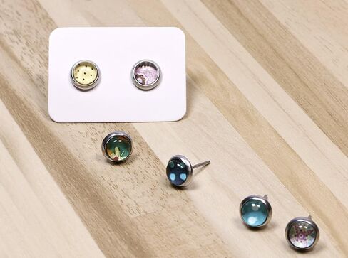Shapenty Clear Round Glass Dome Tiles Cabochons Charms Bulk Small Flat Back Imitation Gemstone for Cameo Photo Pendant Necklace Bracelet Earring Ring Keychain DIY Craft Jewelry Making,100PCS (6MM) in Saudi Arabia