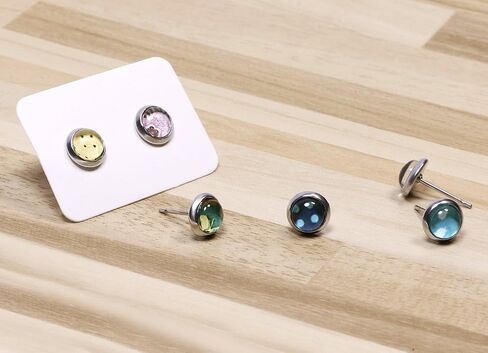 Shapenty Clear Round Glass Dome Tiles Cabochons Charms Bulk Small Flat Back Imitation Gemstone for Cameo Photo Pendant Necklace Bracelet Earring Ring Keychain DIY Craft Jewelry Making,100PCS (6MM) in Saudi Arabia