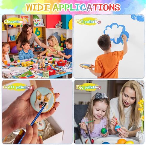 مجموعة فرش طلاء بلاستيكية للاطفال من 200 قطعة، فرش طلاء صغيرة، فرش طلاء بالوان مائية، فرش طلاء لمستلزمات حفلات الاطفال، لوازم الفصول المدرسية، الرسم الجماعي، الحرف اليدوية in Kuwait