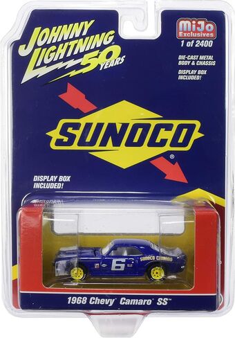1968 شيفروليه كامارو SS #6 "Sunoco Dark Blue Limited Edition to 2400 قطعة في جميع أنحاء العالم 1/64 نموذج سيارة مصبوبة من جوني لايتنينغ JLCP7239 in Kuwait