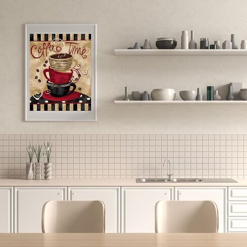 طلاء LukFun بالأرقام للبالغين، طلاء زيتي DIY حسب مجموعة الأرقام - شفاه ملونة 16 × 20 بوصة (حب، بدون إطار) in Kuwait