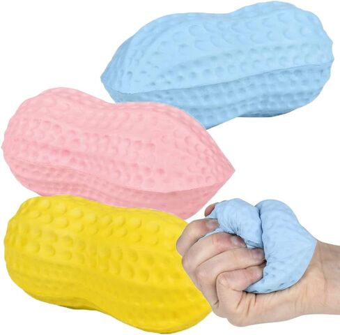 ألعاب ArtCreativity Squish Peanut Toys، مجموعة من 3، ألعاب تخفيف التوتر البطيئة للأطفال والكبار، ألعاب حسية نابضة بالحياة بألوان متنوعة، ألعاب طعام رائعة للأطفال وألعاب تململ للبالغين in Saudi Arabia