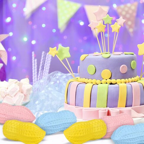 ألعاب ArtCreativity Squish Peanut Toys، مجموعة من 3، ألعاب تخفيف التوتر البطيئة للأطفال والكبار، ألعاب حسية نابضة بالحياة بألوان متنوعة، ألعاب طعام رائعة للأطفال وألعاب تململ للبالغين in Saudi Arabia