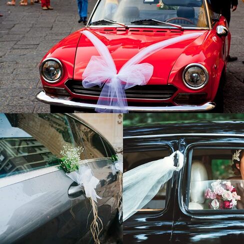 Tulle Rolls, 6 Inch Tulle Fabric Spool/Roll,Wedding Tulle Fabric Bolt Spool for Tutu Skirt Crafting Favors Pew Bow Party Decorations (6“ x 100 Yards, White) in Kuwait