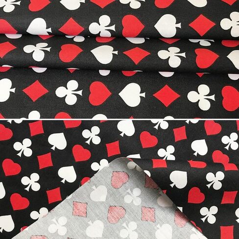 Mililanyo 5 قطع 18x22 بوصة نمط البوكر نسيج القطن أحمر أسود اللون الدهون الربع حزم خليط أنماط مطبوعة الخياطة خليط Precut النسيج DIY Artcraft in Kuwait