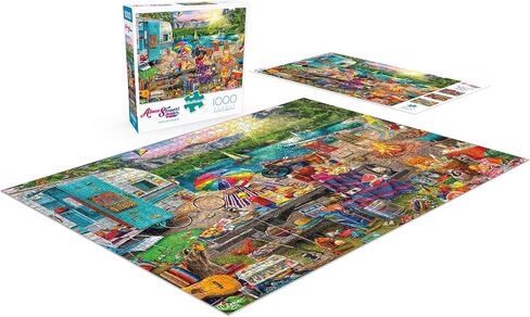 Buffalo Games - Aimee Stewart - The Family Campsite - 1000 Piece Jigsaw Puzzle , Blue in Saudi Arabia