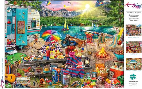 Buffalo Games - Aimee Stewart - The Family Campsite - 1000 Piece Jigsaw Puzzle , Blue in Saudi Arabia