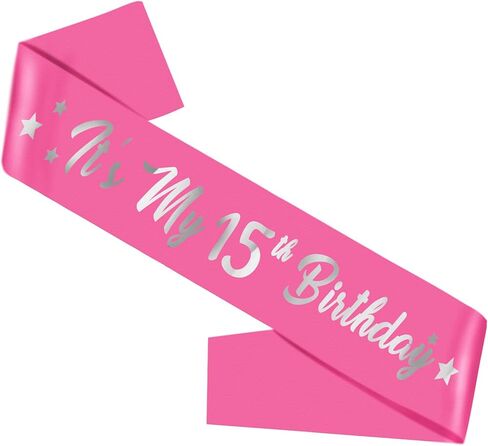 Its My 10th Birthday Sash, 10th Birthday Sash for Girls Pink Sash with Silver Foil Letter Birthday Sash for Girl Birthday Gifts Party Decorations Favors in Saudi Arabia