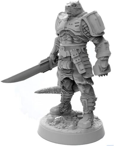 المنمنمات Starfinder غير المطلية: Vesk Solarian - 32 مم غير مطلية ومفككة بواسطة Archon Studio - مصممة للاستخدام مع Starfinder TTRPG RPG in Kuwait