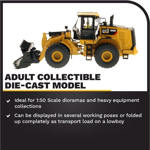 Diecast Masters 1:50 Caterpillar 966M Wheel Loader | High Line Series Cat Trucks & Construction Equipment | 1:50 Scale Model Diecast Collectible | Diecast Masters Model 85928 in Saudi Arabia