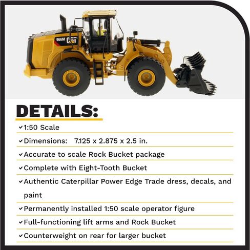 Diecast Masters 1:50 Caterpillar 966M Wheel Loader | High Line Series Cat Trucks & Construction Equipment | 1:50 Scale Model Diecast Collectible | Diecast Masters Model 85928 in Saudi Arabia