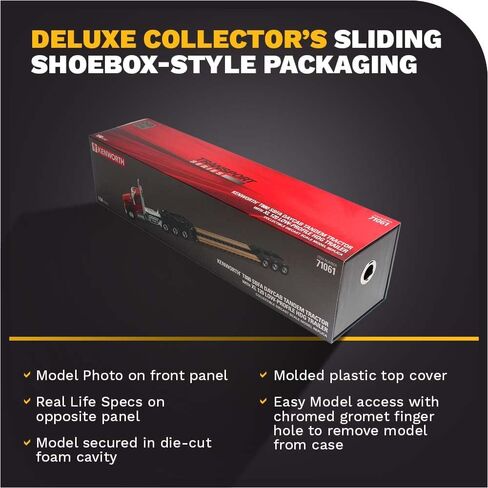 Diecast Masters Kenworth T880 SFFA Tractor Truck - Red | Day Cab with XL 120 Low-Profile HDG Trailer | Outrigger Style with Jeep & 2 Boosters | 1:50 Scale Model Semi Trucks | Diecast Model 71061 in Saudi Arabia