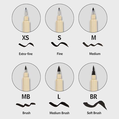 ARTDINGD Calligraphy Brush Pens, Hand Lettering Pens, Pack of 6 Brush Markers Set, Soft and Hard Tip for Beginners Writing, Art Drawings, Water Color Illustrations, Journaling, Black Ink in Kuwait