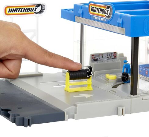 Matchbox Action Drivers Matchbox Auto Shop Playset with 1 Matchbox Chevy Silverado, Moving Parts & Figures, Toy for Kids 3 Years Old & Up in Saudi Arabia