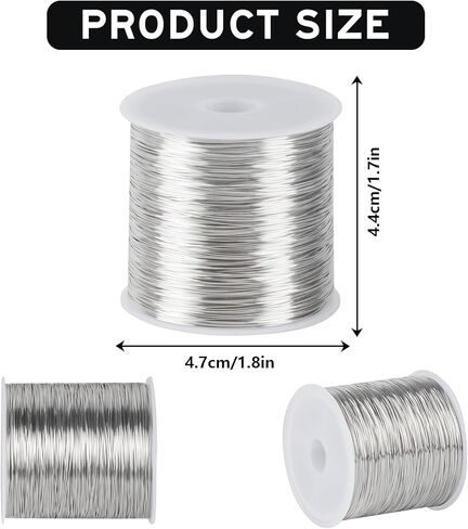 سلك زهور مقاس 26، سلك صناعة المجوهرات، سلك حرفي نحاسي لصنع المجوهرات، سلك زهور مرن، سلك خرز نحاسي لصناعة تغليف باقة الزهور وصناعة المجوهرات (109 ياردة/328 قدمًا) in Kuwait