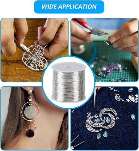 سلك زهور مقاس 26، سلك صناعة المجوهرات، سلك حرفي نحاسي لصنع المجوهرات، سلك زهور مرن، سلك خرز نحاسي لصناعة تغليف باقة الزهور وصناعة المجوهرات (109 ياردة/328 قدمًا) in Kuwait