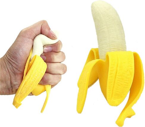 لعبة ضغط الموز، (قطعتان) لعبة حسية على شكل موز قابلة للتمدد، العاب تخفيف التوتر، العاب فيدجيت للاطفال والكبار، العاب وحفلة التوحد in Kuwait