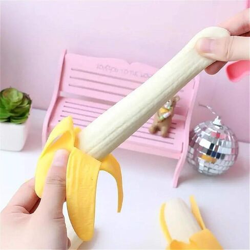 لعبة ضغط الموز، (قطعتان) لعبة حسية على شكل موز قابلة للتمدد، العاب تخفيف التوتر، العاب فيدجيت للاطفال والكبار، العاب وحفلة التوحد in Kuwait