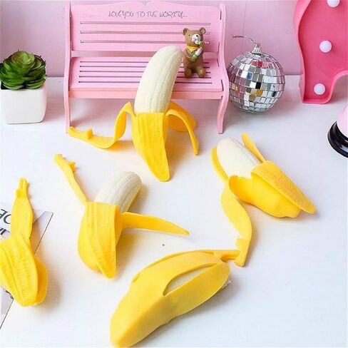 لعبة ضغط الموز، (قطعتان) لعبة حسية على شكل موز قابلة للتمدد، العاب تخفيف التوتر، العاب فيدجيت للاطفال والكبار، العاب وحفلة التوحد in Kuwait