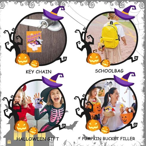 42 قطعة من ألعاب الهالوين بوب فيدجيت، مجموعة ألعاب صغيرة لسلسلة مفاتيح البوب، لعبة هدايا لحفلات الهالوين للأطفال، هدايا خدعة أو حلوى، لعبة مكتب لتخفيف التوتر (42 قطعة من ألعاب سلسلة المفاتيح + 42 قطعة من بطاقات التهنئة) in Kuwait