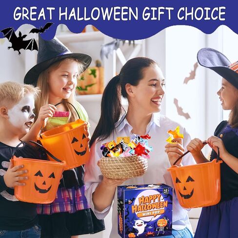 42 قطعة من ألعاب الهالوين بوب فيدجيت، مجموعة ألعاب صغيرة لسلسلة مفاتيح البوب، لعبة هدايا لحفلات الهالوين للأطفال، هدايا خدعة أو حلوى، لعبة مكتب لتخفيف التوتر (42 قطعة من ألعاب سلسلة المفاتيح + 42 قطعة من بطاقات التهنئة) in Kuwait