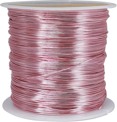 203 Feet Tarnish Resistant Copper Wires 24 Gauge/0.5mm Jewelry Craft Wires Beading Wire for Jewelry Making, Wire Wrapping and Crafting(Rose Gold) in Kuwait