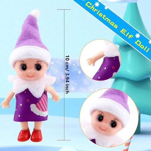 Cagemoga 35 Pieces Christmas Mini Elf Baby Dolls Plush Small Elf Newborn Dolls for Xmas Baby Advent New Year Party Favors Stocking Stuffers in Kuwait