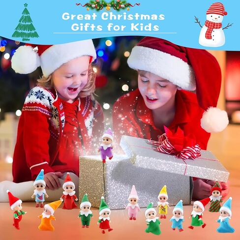 Cagemoga 35 Pieces Christmas Mini Elf Baby Dolls Plush Small Elf Newborn Dolls for Xmas Baby Advent New Year Party Favors Stocking Stuffers in Kuwait
