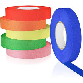 شريط لاصق ملون من iHomeSet مكون من 6 بكرات، بعرض 0.6 بوصة وطول 65 قدمًا لكل لفة، شريط لاصق للرسامين بألوان قوس قزح للأطفال الذين يتحركون في الفصول الدراسية واللوازم المكتبية. in Kuwait