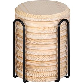 Dorhui 4Pcs 4 Inch Round Wooden Plaque, Unfinished Natural Pine Wood Circle Craft Plaques Wood Base for Craft Projects and DIY Home Decoration in Kuwait