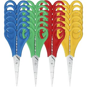 Kids Scissors 4 Count Pointed Kids Scissors right and left-handed scissors variety colors scissors for school kids Kid Scissors, Craft Scissors, School Scissors