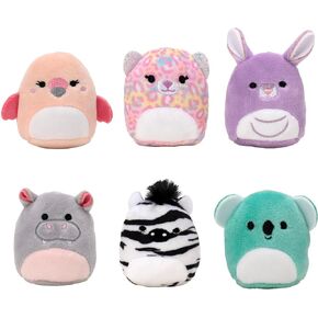 Squishville Mystery Mini-Squishmallows Plush - Wildlife Squad - Six 2-Inch Characters - Includes Michaela and Kiki Plus Four Mystery Figures - Irresistibly Soft, Colorful Plush in Kuwait