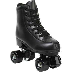 YYW Roller Skates for Women Men, High Top PU Leather Classic Double-Row Roller Skates, Indoor Outdoor Roller Skates for Beginner a Shoes Bag