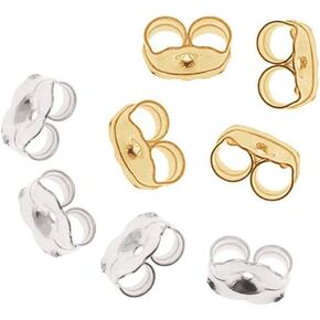 Cutedoumiao 14K Gold/Silver Earring Backs Replacement Earring Backs ( 8 Pieces ) in Saudi Arabia