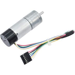 (300 لفة في الدقيقة، 12 فولت) - محرك تروس معدني تيار مستمر 12 فولت 300 دورة في الدقيقة مع تشفير استشعار قاعة 48 CPR للتحكم الآلي من أردوينو in Kuwait