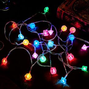 Wettarn 20 ft LED Dice String Lights Dice Lights LED Dice Light up Dice Indoor String Lights Bedroom Extendable for Indoor, Outdoor, New Year, Wedding Party, Christmas Tree, Garden Decoration